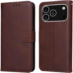 Mobigear Wallet iPhone 17 Pro Hoesje Bookcase Portemonnee - Bruin