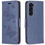 Mobigear Butterfly Samsung Galaxy S24 Plus Hoesje Bookcase Portemonnee - Blauw