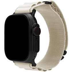 Mobilize Alpine Nylon Apple Watch Bandje Gespsluiting - 49/46/45/44 mm - Sterrenlicht