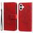 Mobigear Flowers iPhone 17 Hoesje Bookcase Portemonnee - Rood