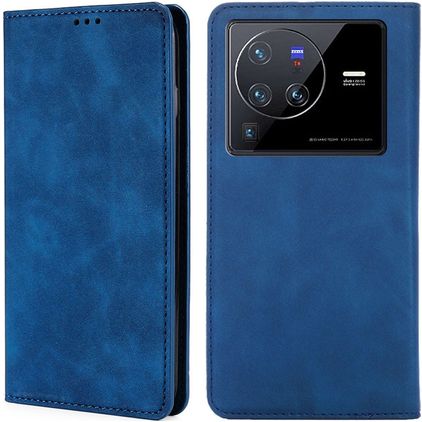 Mobigear Retro Slim Vivo X80 Pro Hoesje Bookcase Portemonnee - Blauw