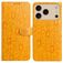 Mobigear Flowers iPhone 17 Pro Max Hoesje Bookcase Portemonnee - Geel