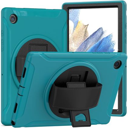 Mobigear SureGrip Samsung Galaxy Tab A8 10.5 (2021) Hoes Hard kunststof / Siliconen Backcover + Standaard - Blauw