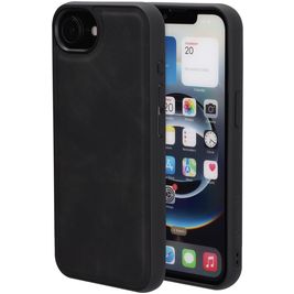 Mobiparts Classic iPhone 16e MagSafe Hoesje TPU,Kunstleer Backcover - Graphite Black