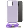 Mobilize Lanyard Gelly iPhone 15 Pro Flexibel TPU Hoesje met koord - Pastel Purple