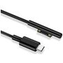 Mobigear Oplader Microsoft Surface 1 Meter - Zwart