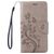 Mobigear Flowers iPhone 7 Hoesje Bookcase Portemonnee - Grijs