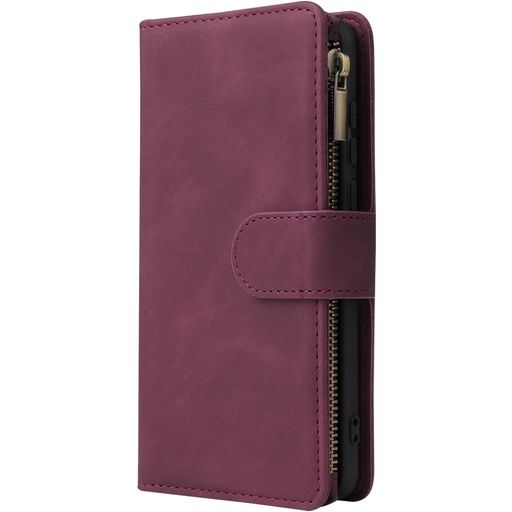 Mobigear Zipper Huawei P40 Hoesje Bookcase Portemonnee - Rood