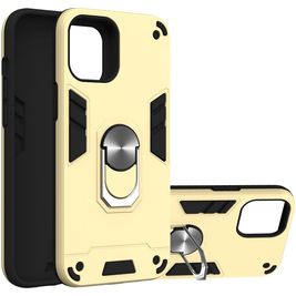 Mobigear Armor Ring iPhone 12 Pro Max Hoesje Hardcase Backcover Shockproof met Ringhouder - Goud