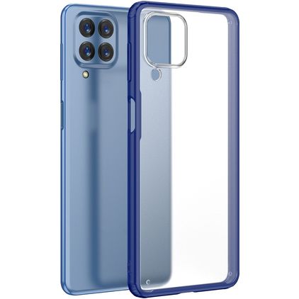 Mobigear Shockproof Samsung Galaxy M53 Hoesje Hardcase Backcover - Transparant / Blauw