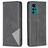 Mobigear Rhombus Slim Motorola Moto G22 Hoesje Bookcase - Zwart