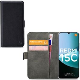 Mobilize Classic Gelly Xiaomi Redmi 15C Hoesje Bookcase Portemonnee - Zwart