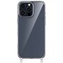 Mobigear Mix & Match Doorzichtig iPhone 16 Pro Flexibel TPU Hoesje met koord - Transparant