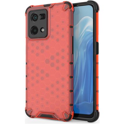 Mobigear Honeycomb OPPO Reno 7 4G Hoesje Hardcase Backcover Shockproof - Rood
