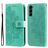Mobigear Flowers Samsung Galaxy S23 Hoesje Bookcase Portemonnee - Groen