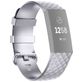 Mobigear Cross Siliconen Fitbit Charge 4 Bandje Gespsluiting - Zilver