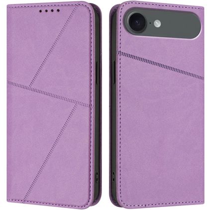 Mobigear Frosted Flip iPhone Air Hoesje Bookcase Portemonnee - Paars