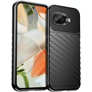 Mobigear Groove Google Pixel 9a Hoesje Flexibel TPU Bookcase - Zwart