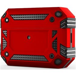 Mobigear Armor Apple AirPods Pro 2 Shockproof Hardcase Hoesje - Rood