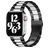 Mobigear Antwerp Stalen Apple Watch Bandje Vouwsluiting - 42/41/40/38 mm - Zwart / Wit