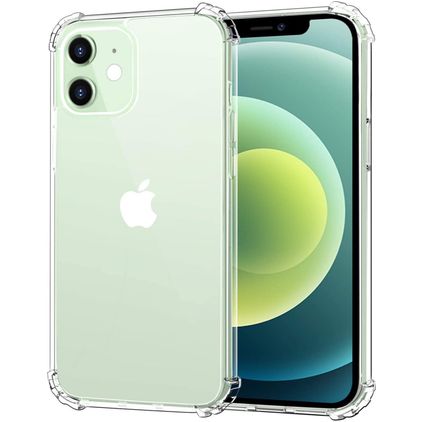 Mobigear Cushion Doorzichtig iPhone 12 Mini Hoesje Flexibel TPU Backcover Shockproof - Transparant