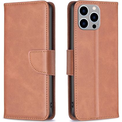 Mobigear Excellent iPhone 15 Pro Max Hoesje Bookcase Portemonnee - Bruin