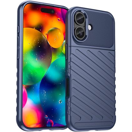 Mobigear Groove iPhone 17 Hoesje Flexibel TPU Backcover - Blauw