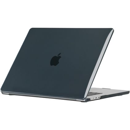Mobigear Glossy MacBook Air 15 Inch (2023-2026) Hoes Hardshell Laptopcover MacBook Case - Zwart - Model A2941 / A3114 / A3241 / A3448