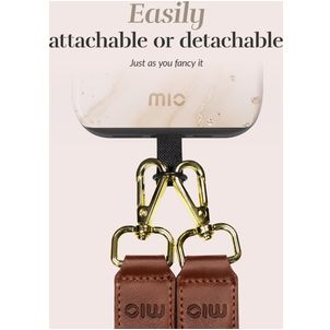 MIO Lanyard Universeel Telefoonkoord Verstelbaar - Gold Marble