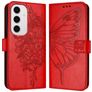Mobigear Butterfly Samsung Galaxy S24 FE Hoesje Bookcase Portemonnee - Rood