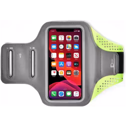 Mobigear Easy Fit Telefoonhouder Hardlopen Realme 7 Pro Sport Hoesje Neopreen Sportarmband - Groen
