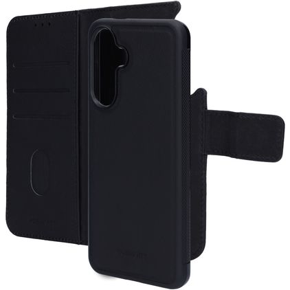 Mobiparts Samsung Galaxy A56 Hoesje Echt Leer Uitneembare 2in1 Bookcase Portemonnee - Zwart
