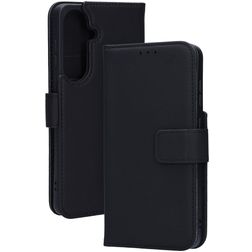 Mobiparts Wallet Samsung Galaxy S26 Plus MagSafe Hoesje Echt Leer Bookcase Portemonnee - Zwart