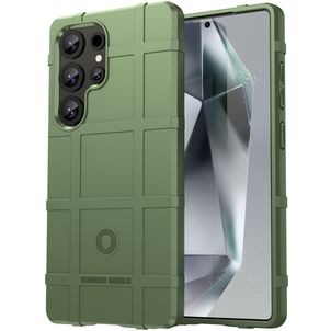 Mobigear Rugged Shield Samsung Galaxy S25 Ultra Hoesje Flexibel TPU Backcover Shockproof - Groen