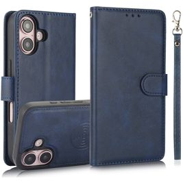 Mobigear Wallet iPhone 16 Plus Hoesje Uitneembare 2in1 Bookcase Portemonnee - Blauw