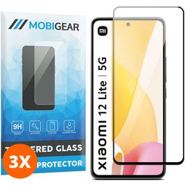 Mobigear Premium Xiaomi 12 Lite Glazen Screenprotector - Case Friendly (3-Pack)
