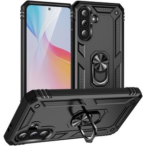 Mobigear Armor ring Samsung Galaxy A36 Hoesje Hardcase Backcover Shockproof met Ringhouder - Zwart