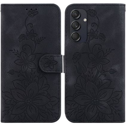 Mobigear Clover Samsung Galaxy M55 Hoesje Bookcase Portemonnee - Zwart