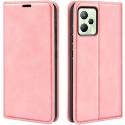Mobigear Retro Slim Realme C35 Hoesje Bookcase Portemonnee - Roze