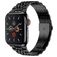 Mobigear Monaco Stalen Apple Watch Bandje Vouwsluiting - 49/46/45/44 mm - Zwart