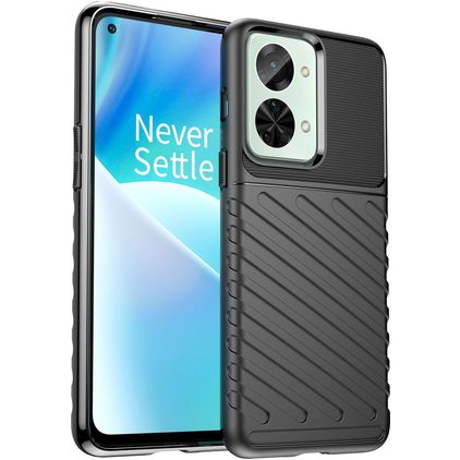 Mobigear Groove OnePlus Nord 2T 5G Hoesje Flexibel TPU Backcover - Zwart