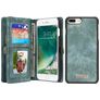 Caseme 008 iPhone 8 Plus Hoesje Uitneembare 2in1 Bookcase Portemonnee - Groen
