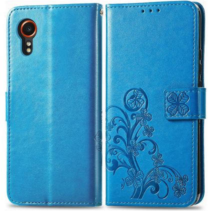 Mobigear Clover Samsung Galaxy Xcover 7 Hoesje Bookcase Portemonnee - Blauw