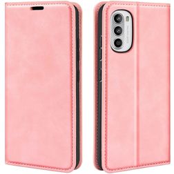 Mobigear Retro Slim Motorola Moto G82 Hoesje Bookcase Portemonnee - Roze