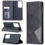 Mobigear Rhombus Slim Samsung Galaxy S21 Ultra Hoesje Bookcase - Zwart