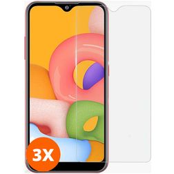Mobigear Samsung Galaxy A01 Glazen Screenprotector - Case Friendly (3-Pack)