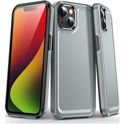 Mobigear Slim Armor iPhone 15 Plus Hoesje Hardcase Backcover Shockproof - Grijs