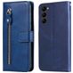 Mobigear Zipper Samsung Galaxy S23 Hoesje Bookcase Portemonnee - Blauw