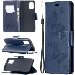 Mobigear Butterfly Samsung Galaxy A02s Hoesje Bookcase Portemonnee - Blauw