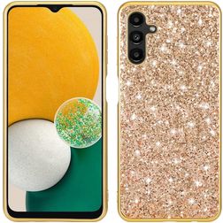 Mobigear Glitter Samsung Galaxy A54 Hoesje Hardcase Backcover - Goud